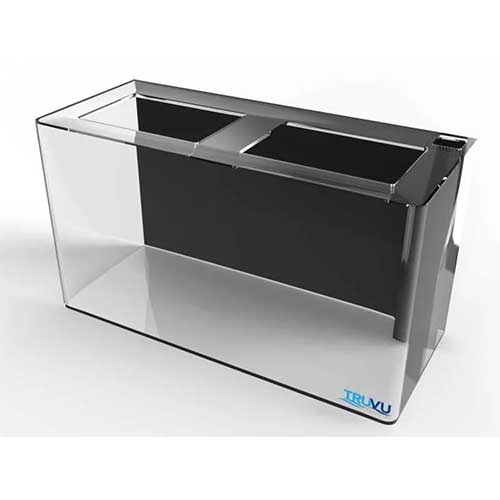 75 Gallon T Saltwater Acrylic Aquarium 48x15x24 TRUVU Aquariums Black 39.00 Left Rear Corner