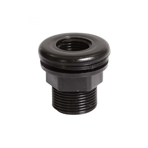 Three quarter inch thread by slip bulkhead fitting