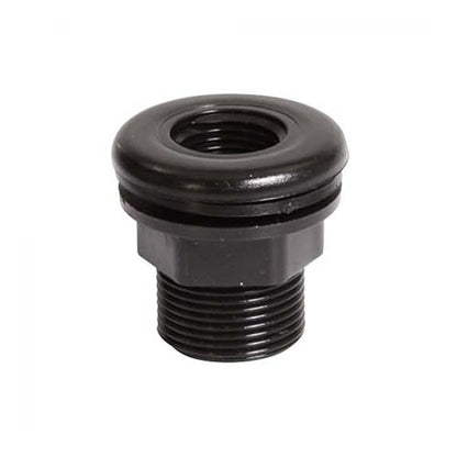 One inch thread by slip bulkhead fitting