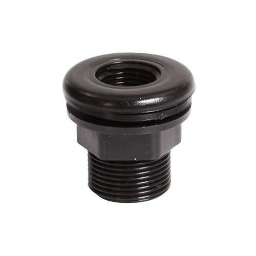 One inch thread by slip bulkhead fitting